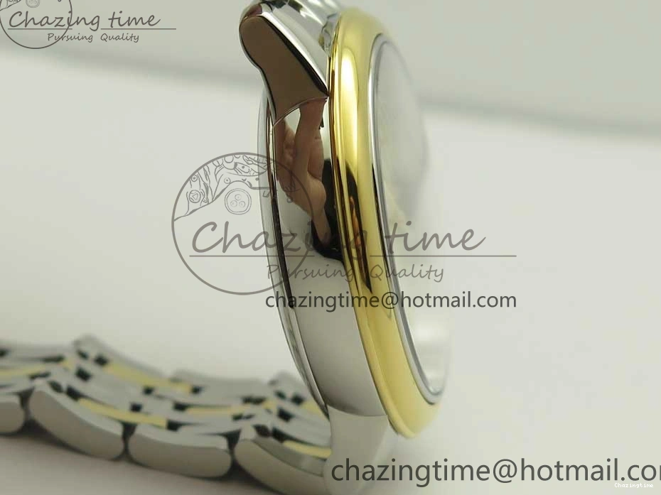 0106 Attractive De Ville Prestige Ladies 32.7mm SS MKF 1:1 Best Edition White Dial Roman Markers on SS YG Bracelet MIYOTA 7965